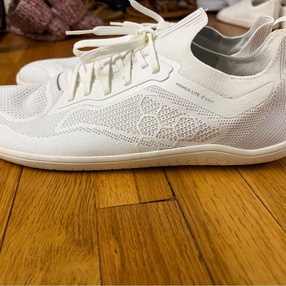 Vivo Barefoot Primus Lite Knit Men's White Athletic Shoes